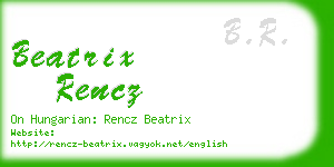 beatrix rencz business card